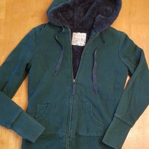 Faux fur Zipped Hoodie